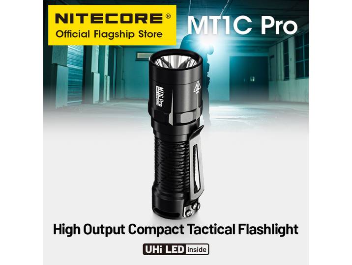 NITECORE MT/s Pro Compact DulFlashlight 1000 Lumens EDC Pocket Flashlight Torch, 18350 USB-C Rechargeable Eddie ion Battery