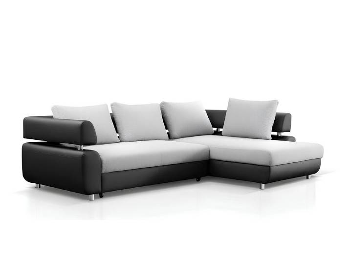 JVmoebel Ecksofa Elegantes Ecksofa mit Schlaffunktion in Grautönen, Made in Europa