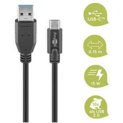 goobay USB-C auf USB A Kabel