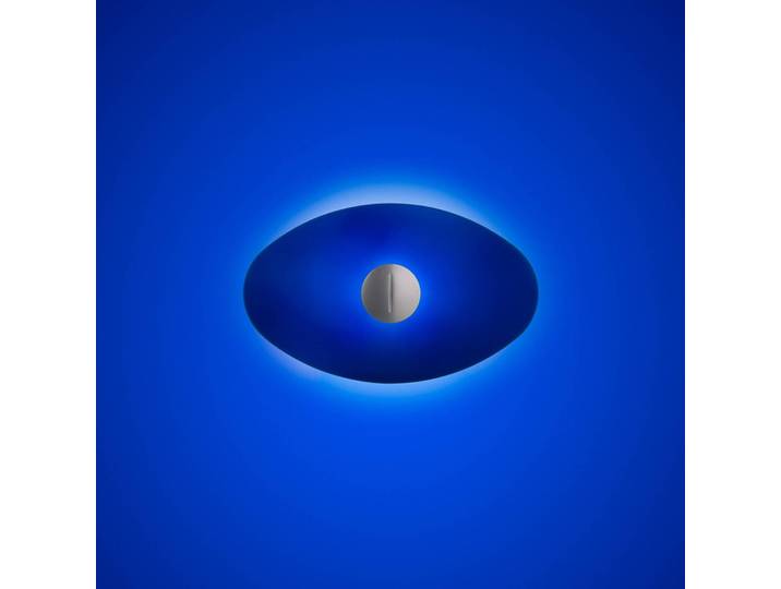 Foscarini Designer Wandleuchte Bit 2, blau, für Wohn- / Esszimmer, Glas, Design