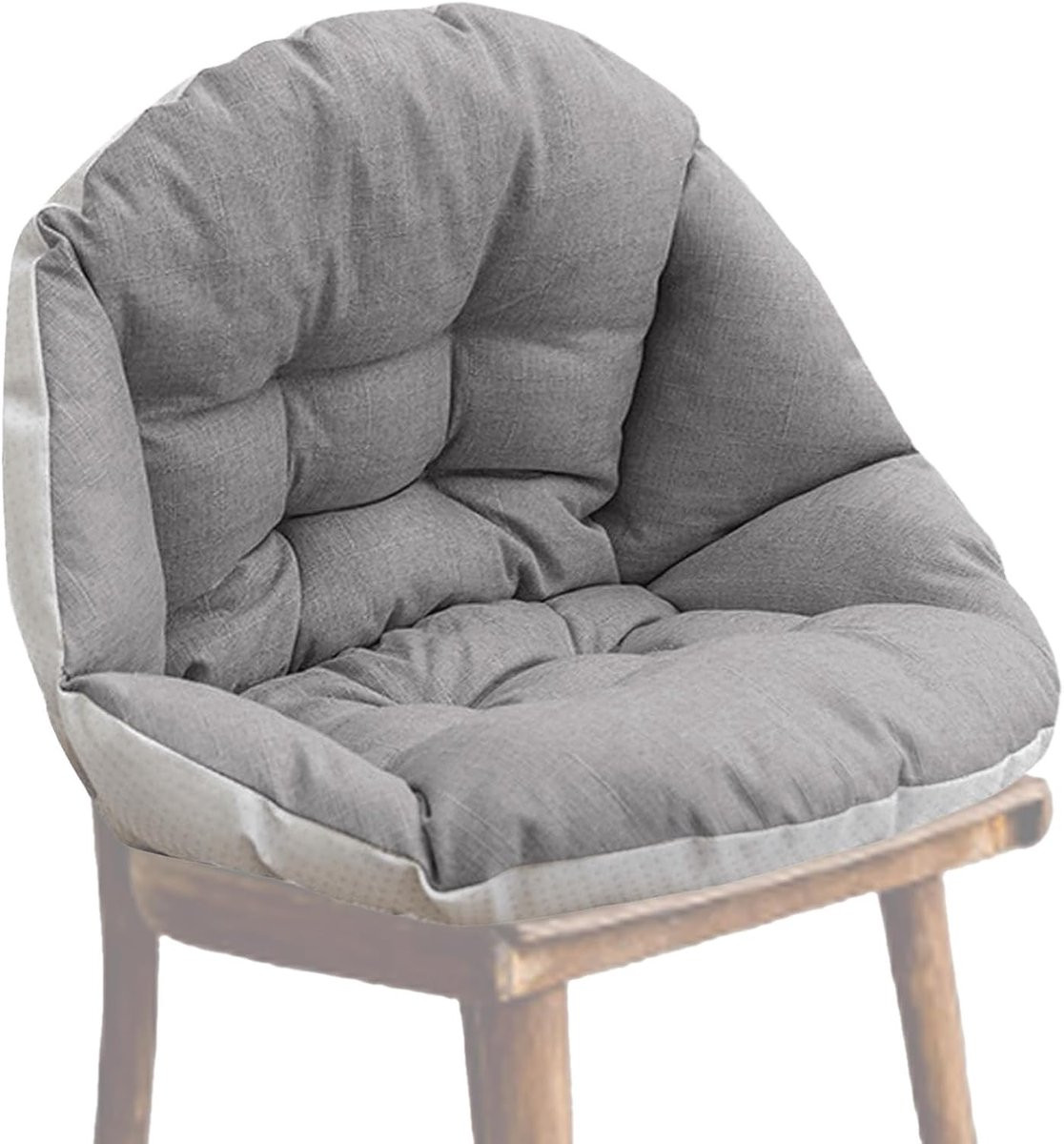 Grijs kussenhoes voor eierstoel en hangstoel, slijtvaste stof, 45 x 45 cm