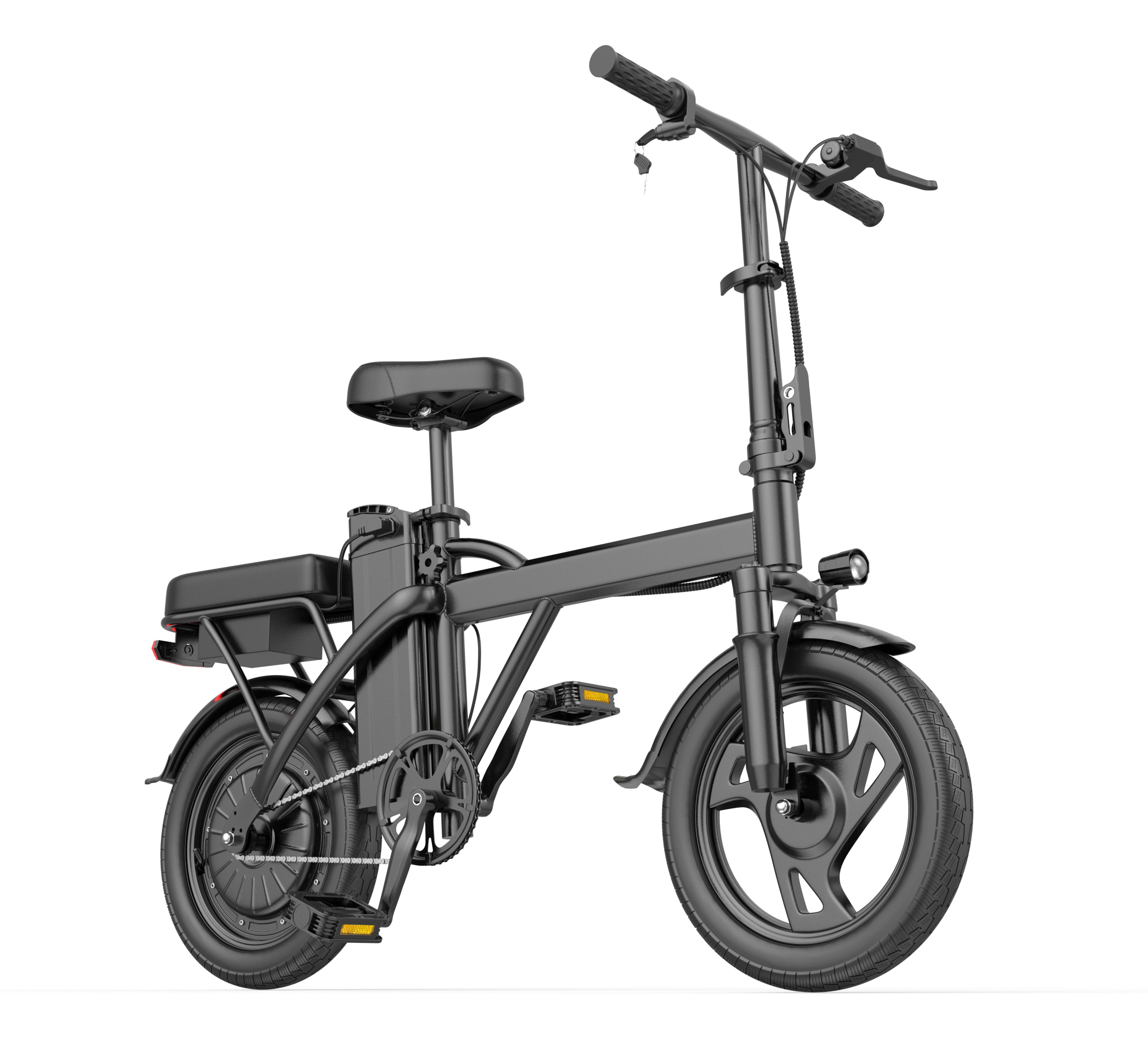 Das E-Bike X14, 48V 15,6Ah, 250W, Reichweite bis 80 km, elektronische Bremsen.