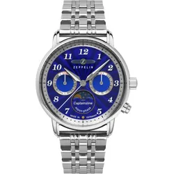 Zeppelin Damenuhr 8639M3 - Ultramarines Ziffernblatt mit weißen Zahlen/Indices,silber - 36mm