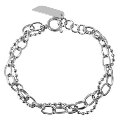 Armband ADELIA´S "Armband aus Edelstahl 18 cm", silber, Armbänder, Damen, 18cm, Edelstahl, Armband, Eine schöne Geschenkidee für jeden Anlass