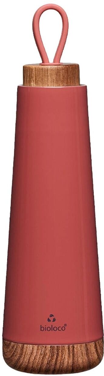 Thermoflasche "BioLoco loop 500 ml", rot, Trinkflaschen, 500ml, Edelstahl, Silikon, Thermoflasche rot 500ml