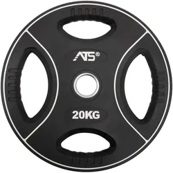 TRENDY SPORT ATS Premium Urethan Polyurethan-Hantelscheiben 50 mm schwarz 20 kg