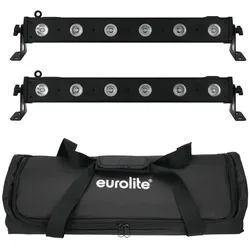 EUROLITE Set 2x LED BAR-6 QCL RGBW + Soft-Bag
