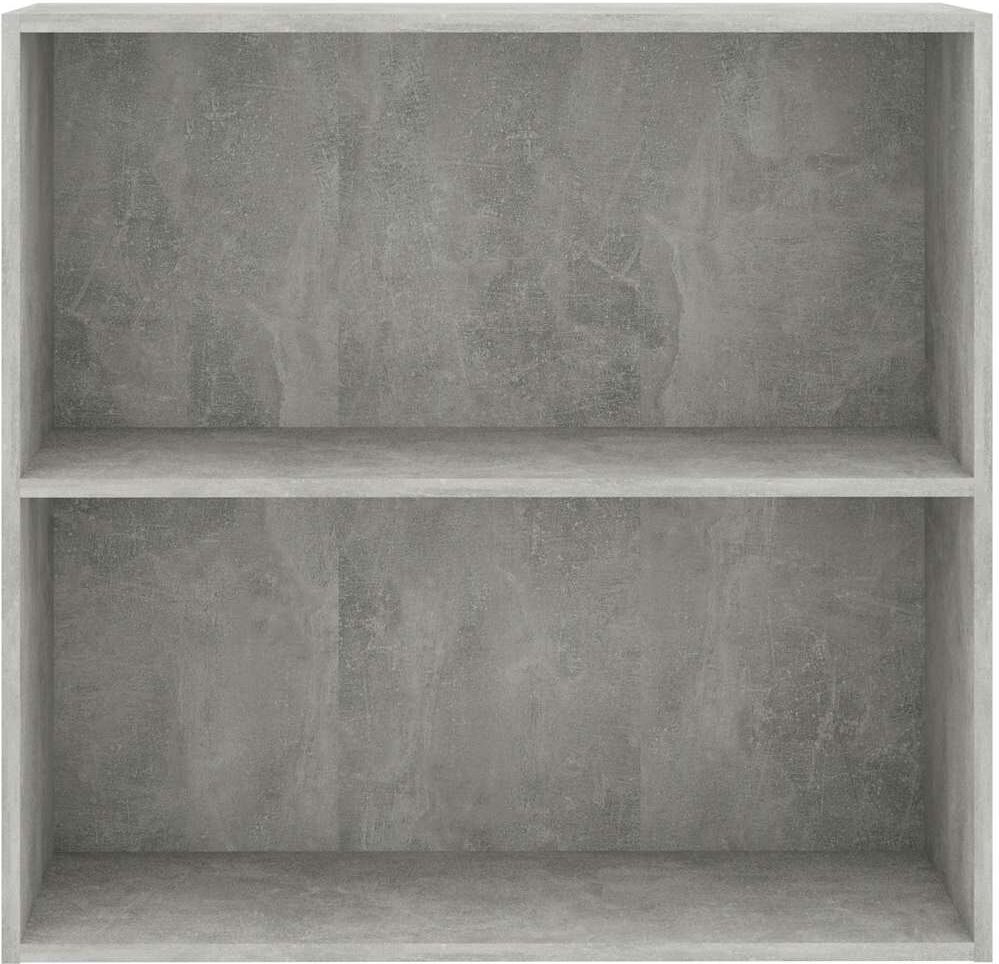 vidaXL Bibliothèque à 2 niveaux gris béton bois d'ingénierie