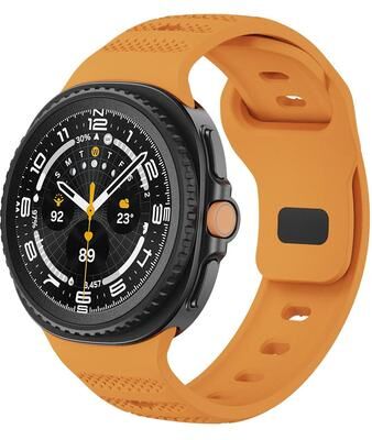 Everyday Crate Samsung Galaxy Watch8 Classic Silicone Watch Band Dots Texture Adjustable Replacement Strap orange