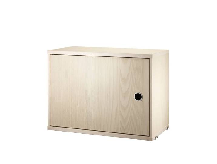 String String Schrank mit Tür Eschenfurnier, 58x30 cm