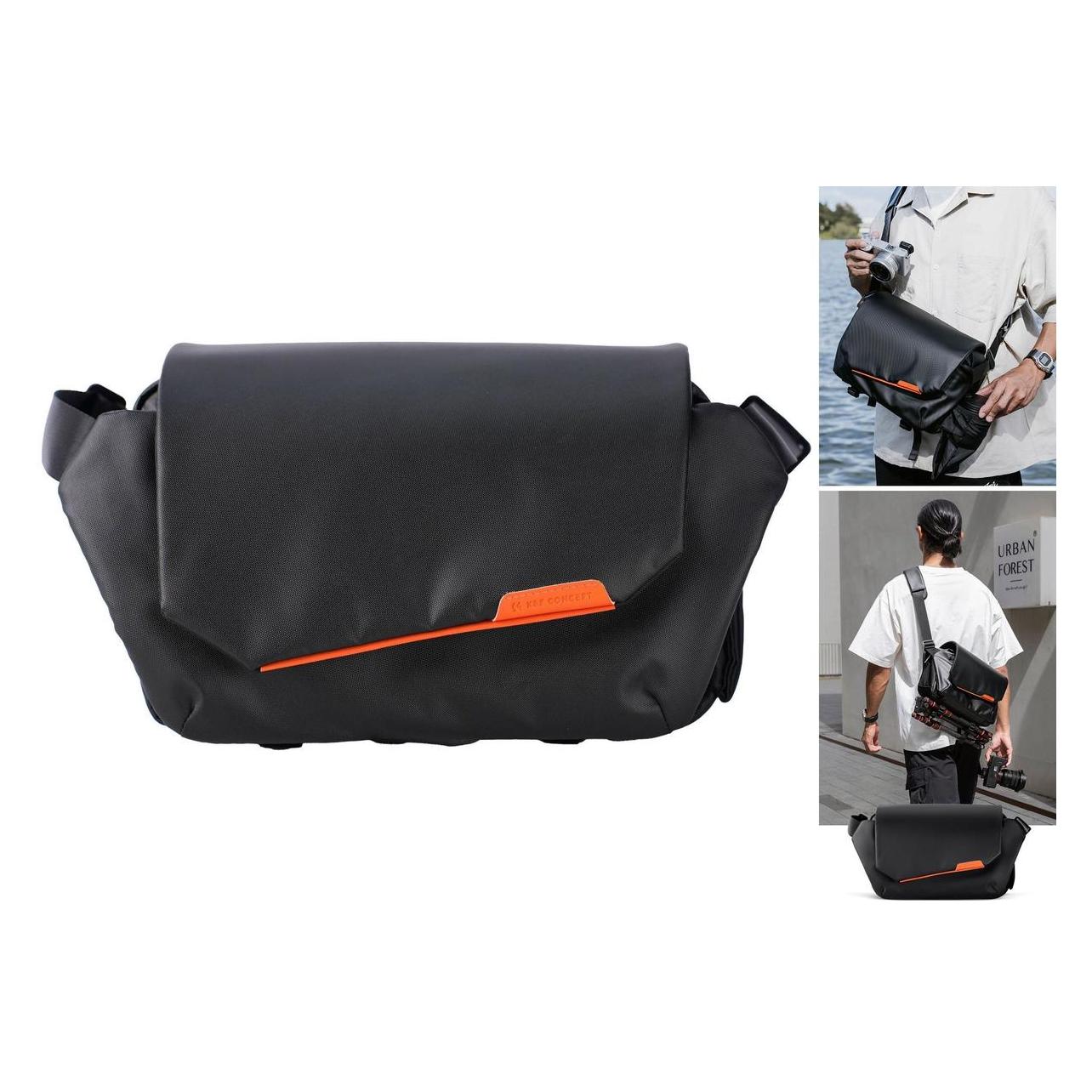 K&F Concept Torba Fotograficzna Foto Video K&f Sling Urban Wander 10l Na Aparat Kamerę / Kf13.213 / Czarny (10 l) (68936644)