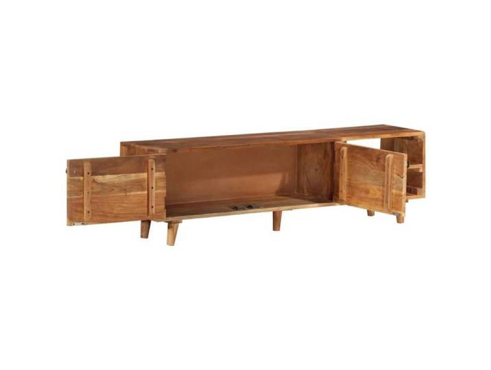 NEUF Armoire TV - Brun - Meuble TV - TABLE TV - bois massif d'acacia avec finition miel 140x30x40 cm - TT3186