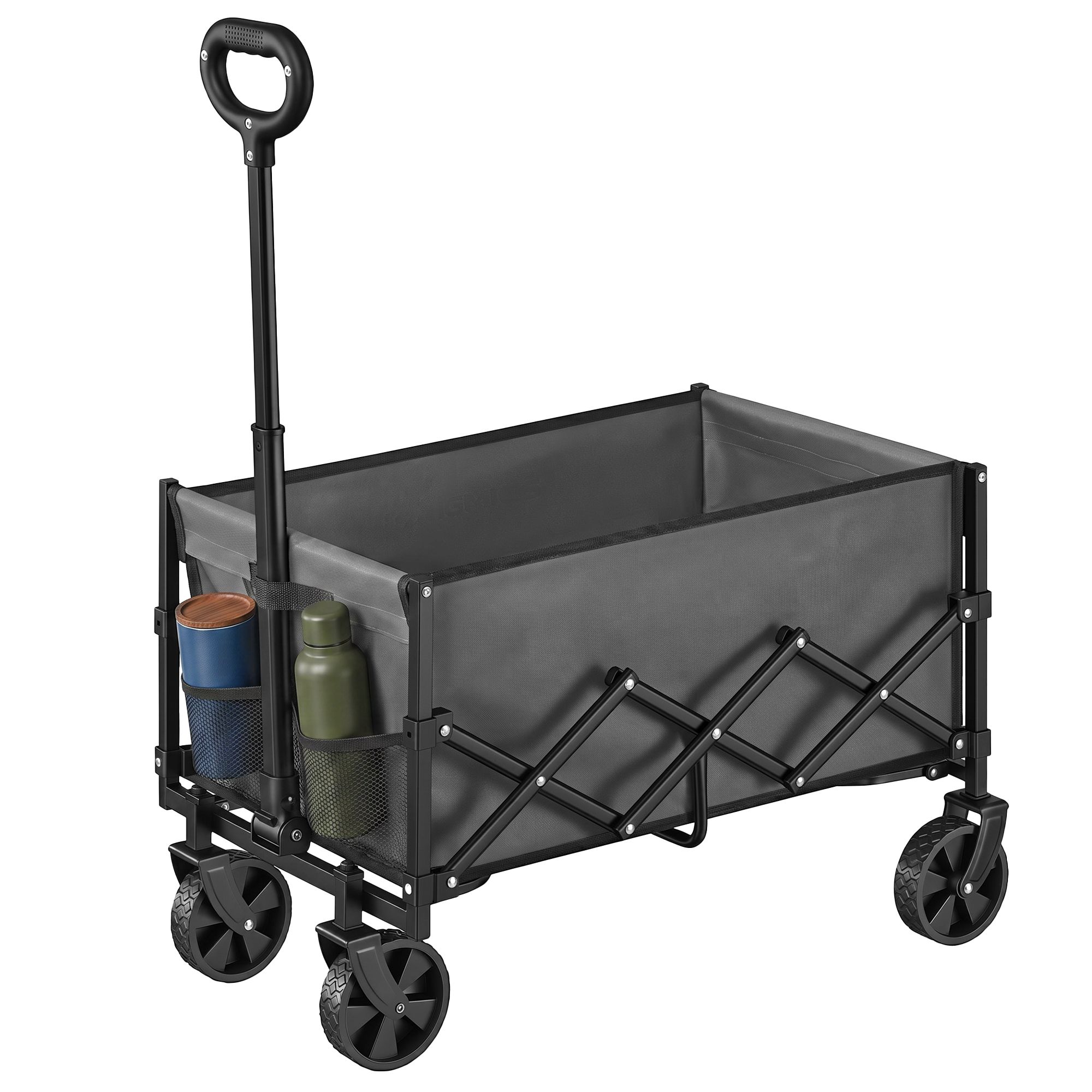 SONGMICS Handwagen faltbar bis 120 kg Schiefergrau GFWB35909G01