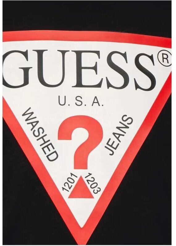 Guess Camiseta Original Logo Negativo Negro S Hombre
