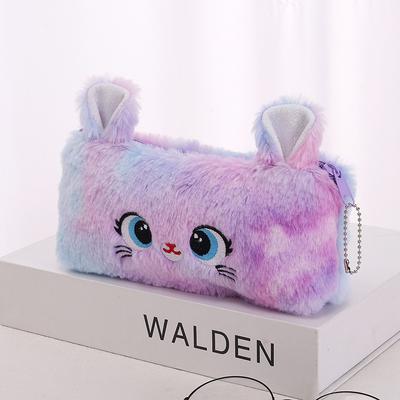 Perfect Picks Market Kawaii Cat Plush Pencil Case Large Capacity Cute Pencil Pouch For Girls & Kids 1pc Pencil Bag