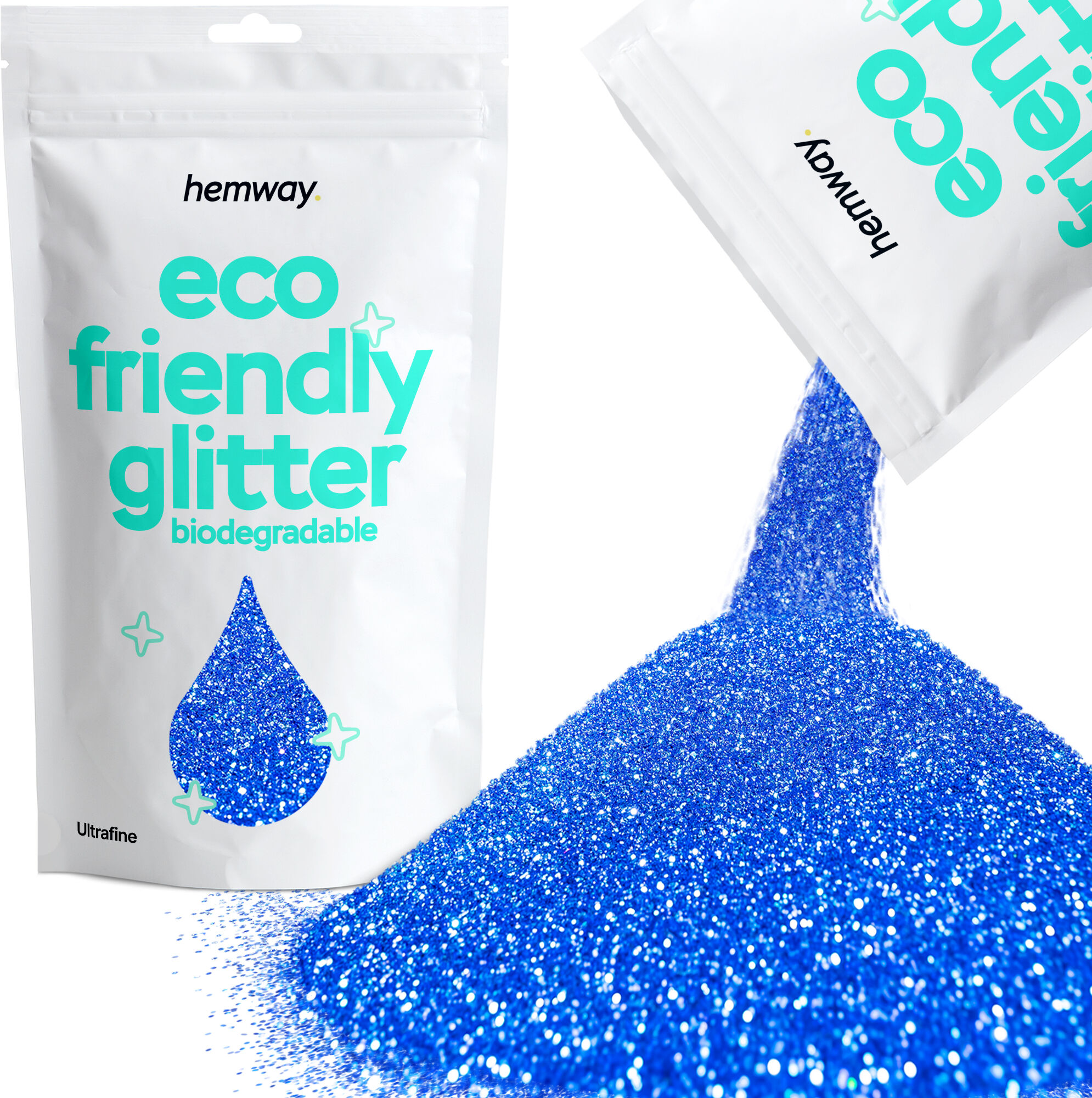 Hemway Biodegradable Eco Friendly Glitter 100g / 3.5oz   Sapphire Blue   DIY, Decoration, Arts & Crafts - Sapphire Blue - Ultrafine 100g