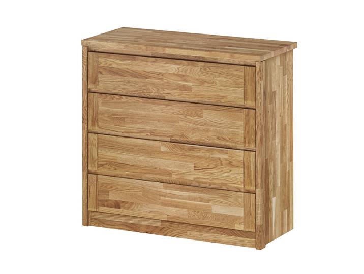 Sideboard Kommode Schrank mit 4 Schubladen Natur