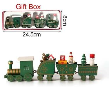 Uplifted Goods Christmas Wood Train Decoration Moving Ornament Home Holiday Gifts h