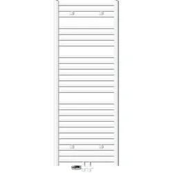 BADHEIZKÖRPER Sahara 600x1500 mm Weiß gebogen mit Ventil Durchgang