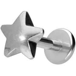 Titan Labret mit Innengewinde STERN