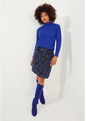 Plus Size Women's Tweed Pencil Skirt by Joe Browns in Navy Tweed (Size 28 W)