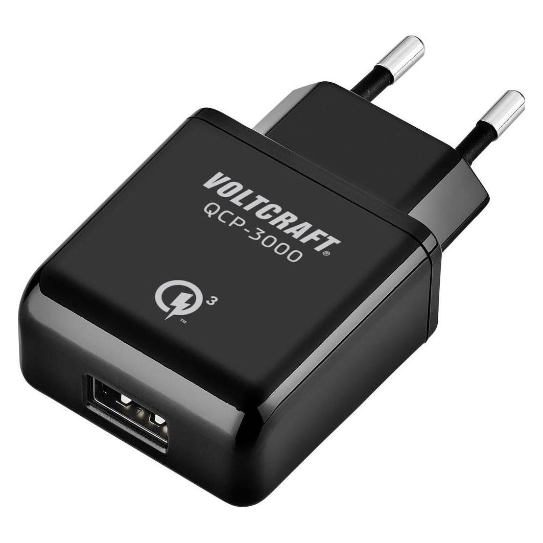 Voltcraft USB-Ladegerät QCP-3000 + Micro-USB Stromkabel mit Ein-/Ausschalter (QCP-3000 USM)