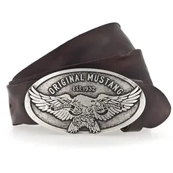 Mustang Herren Ledergürtel MG2069R13 40mm Gürtelbreite - Dark Brown 0691 - 110cm
