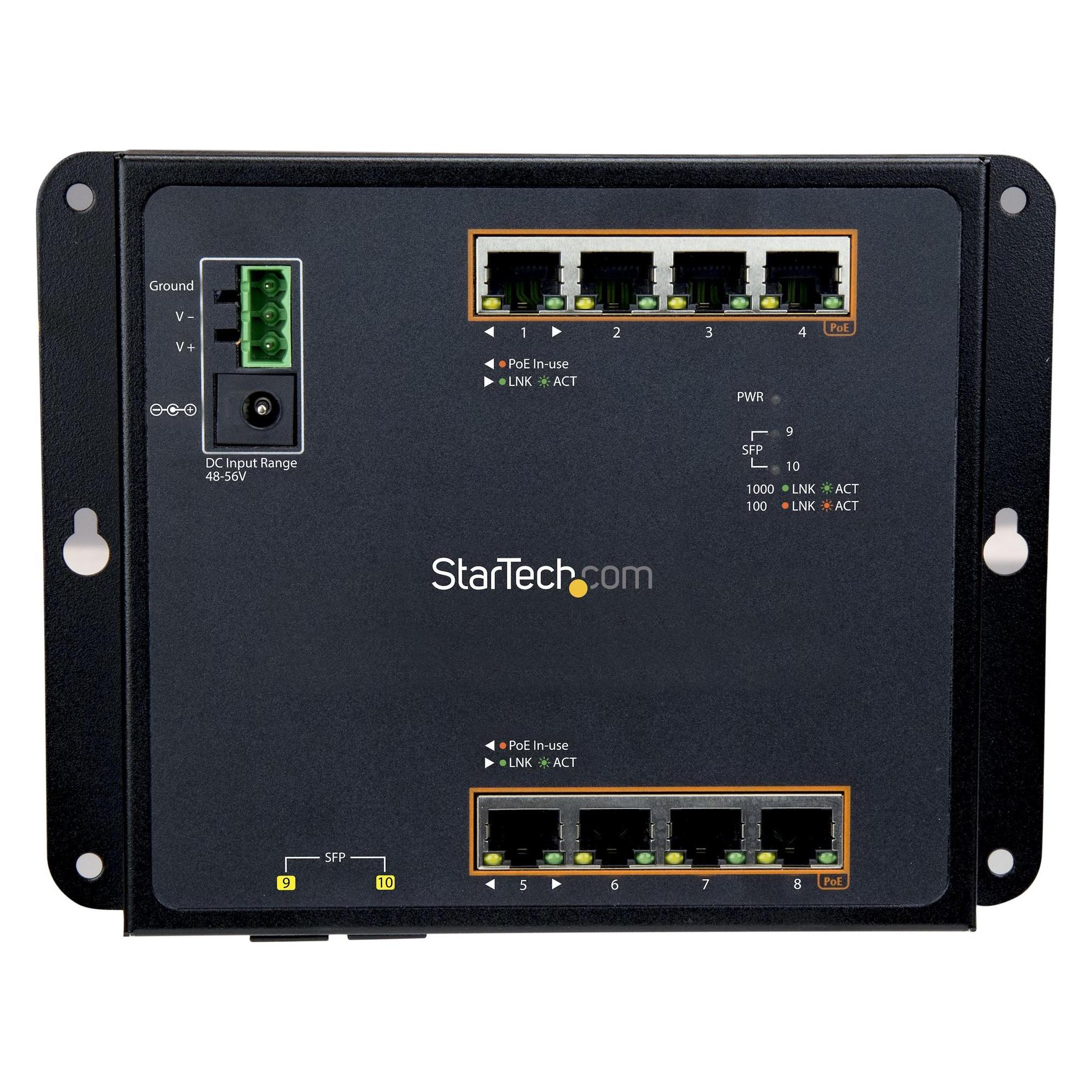 StarTech Ethernet Switch 8-Port Poe+ (8 Ports) (IES101GP2SFW)