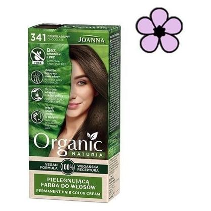 Joanna Naturia Organic caring hair dye without ammonia and PPD 341 Chocolate (341 Schokolade) (5901018020286)