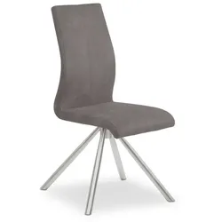 2er-Set Stuhl Milano Mikrofaser Grau Hellgrau