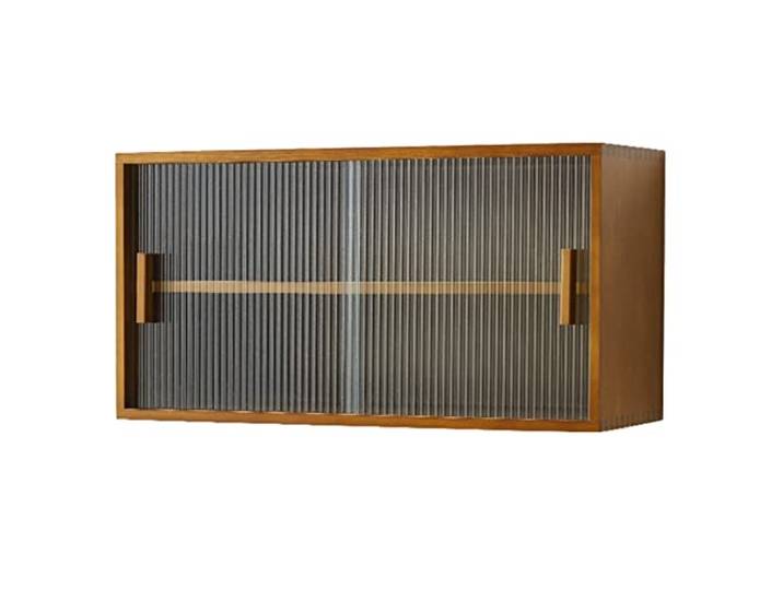 Massivholz Wandschrank Für Den Haushalt - Eingang, Arbeitszimmer, Wohnzimmer, Küchen-Anrichte - Desktop-Wandschließfach Aufbewahrungsschrank Für Heimwerker (Brown, 80 * 30 * 35cm)