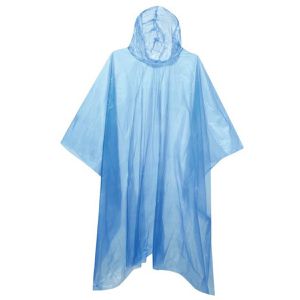Böttcher-AG Regenponcho Autumn, Länge 124 cm, Einweg, mit Kapuze, blau, wasserabweisend