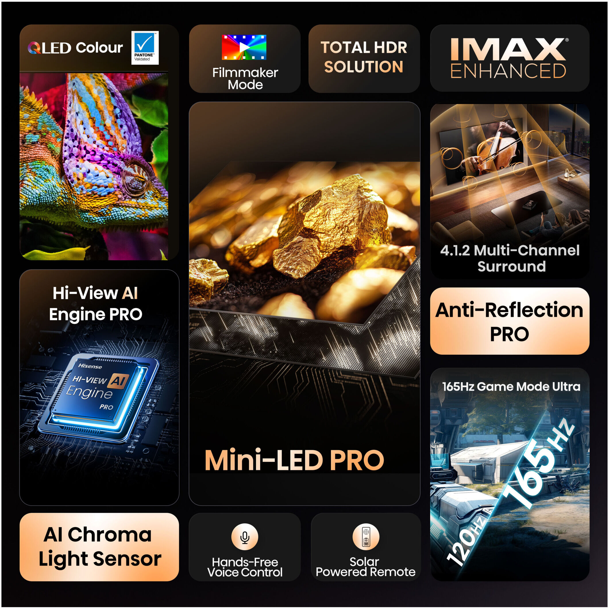 Hisense Mini LED ULED Smart TV »65U8Q«, 165 cm (65 Zoll)
