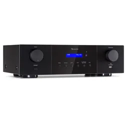 auna AMP-4000 DAB Hifi-Stereo-Verstärker DAB+-Radio USB Fernbedienung LED-Display Schwarz