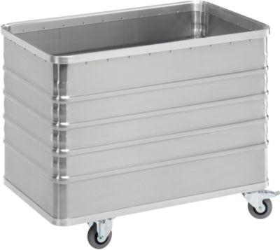 Transportwagen aus Aluminium, ohne Deckel, 322 l