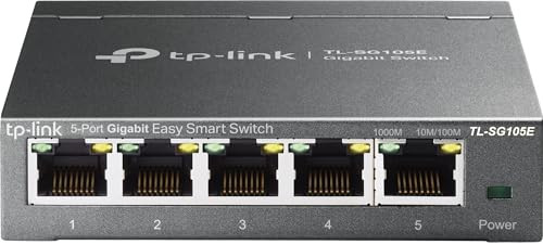 TP-Link TL-SG105E Gigabit Easy Smart Switch met 5 poorten, Zwart