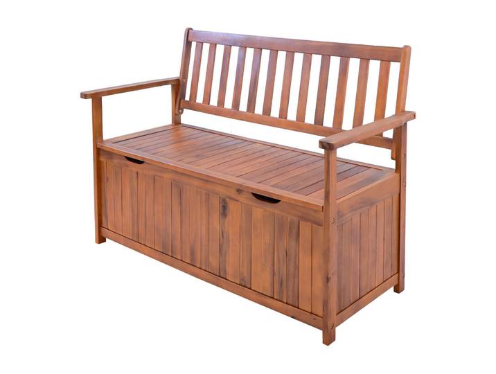 [en.casa] Gartenbank Avezzano, Akaziefarben, Holz, 60x88x130 cm, Gartenmöbel, Gartenbank