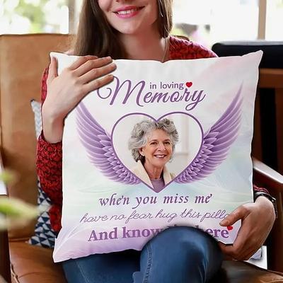 Personalisierter Erinnerungs-Kissenbezug Foto-Kissenbezug Wurfkissen Beileid Geschenk Personalisierte Erinnerungs-Geschenke In liebevollen Erinnerungen