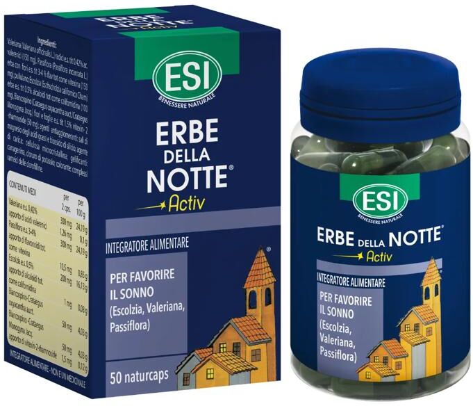 Esi Erbe Della Notte Activ Integratore Sonno 50 Capsule