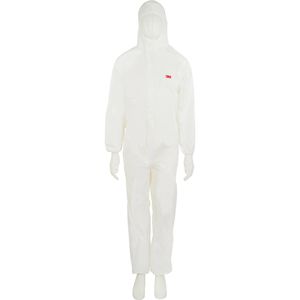 3M Schutzanzug 4510, weiß, 20 Stück, Größe XXL, mit Kapuze, Einweg-Overall, PSA Kategorie 3 Typ 5/6