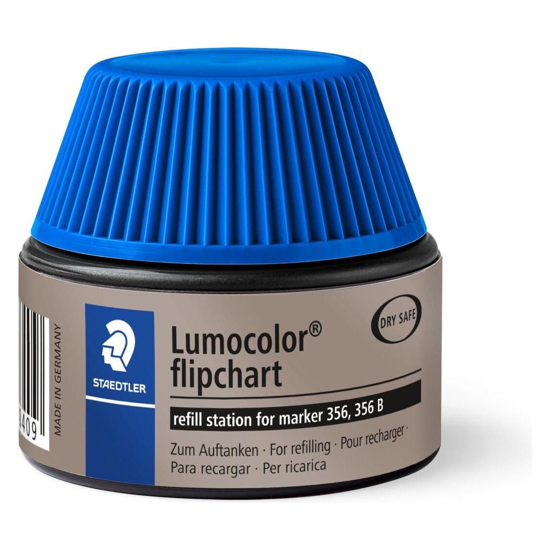 Staedtler Lumocolor flipchart marker 488 56 Nachfüllstation für marker 356 und 356 B, Einzelprodukt, blau (1x) (488 56-3)