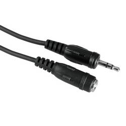 hama 00205104 Audio-Kabel, 3,5-mm-Klinken-Stecker/Kupplung, Stereo, 2,5 m