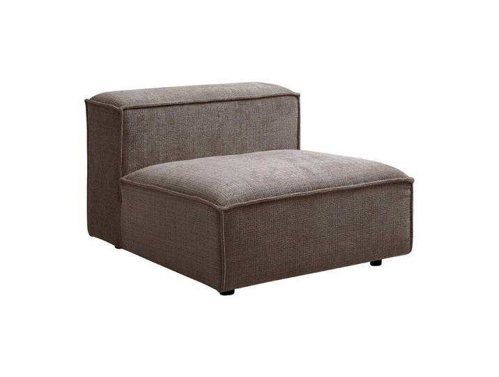Fauteuil en tissu chenille taupe RUZOLO