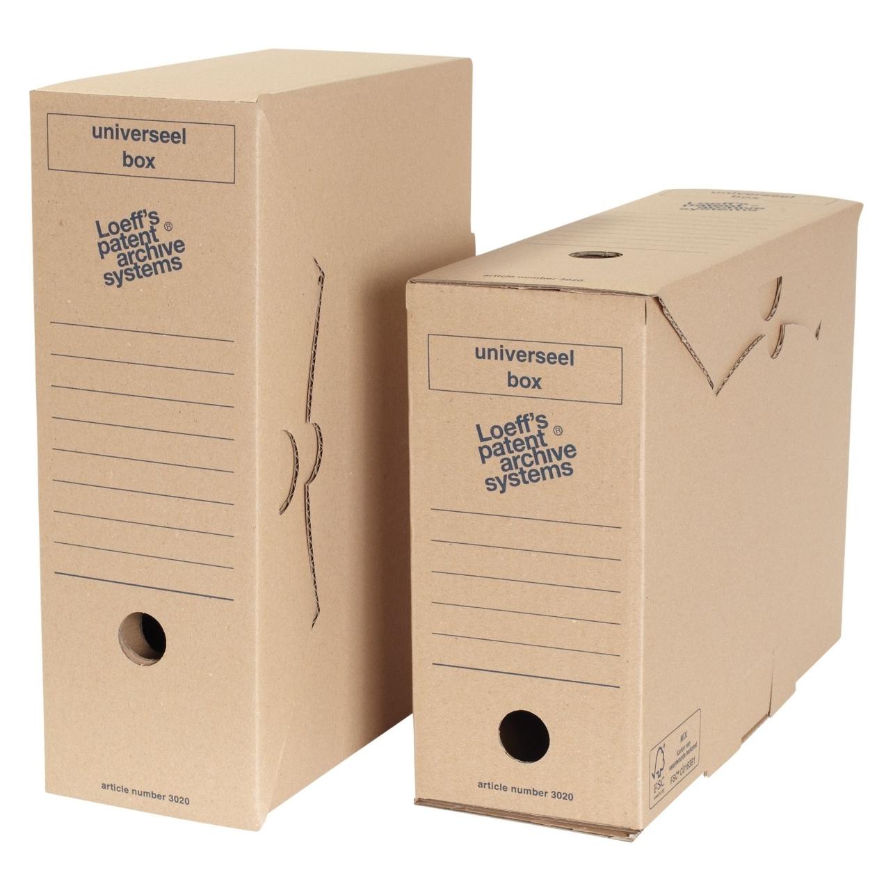 Loeffs patent Loeff"s patent Archiv-Schachtel Universalbox (B)120 mm DIN A4, braun, aus FSC zertifiziertem Mater (A4) (7771301)