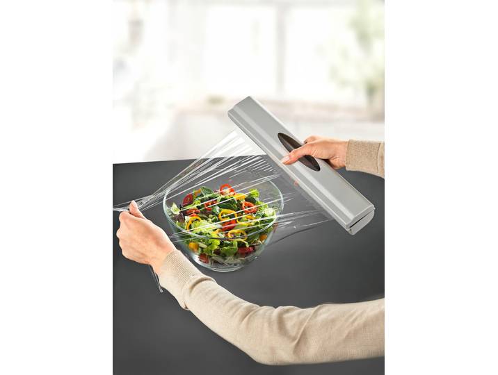 Folienspender mit Federmechanismus, Grau, Folienspender, 2er-Set