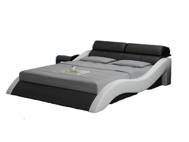 JVmoebel, Wasserbett Hotel Wasserbett LB8828 Lederbett mit weicher Polsterung