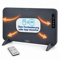Relaxdays Infrarotheizung mit Fernbedienung Schwarz