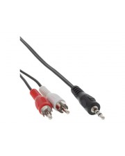 InLine Audiokabel Mini-Phone Stereo 3,5 mm M bis RCA x 2 M 5 m Schwarz (89930)