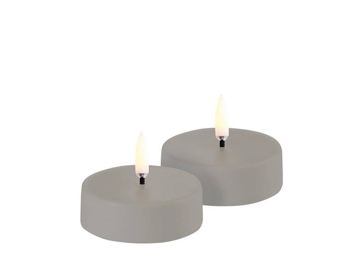 Aufladbar LED-Teelicht, 2-pack, 6cm, Beige - Uyuni Lighting - Wohnzimmer - Kunststoff