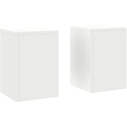 vidaXL Pflanzenständer 2 pcs Weiß 24 x 24 x 35 cm Stahl